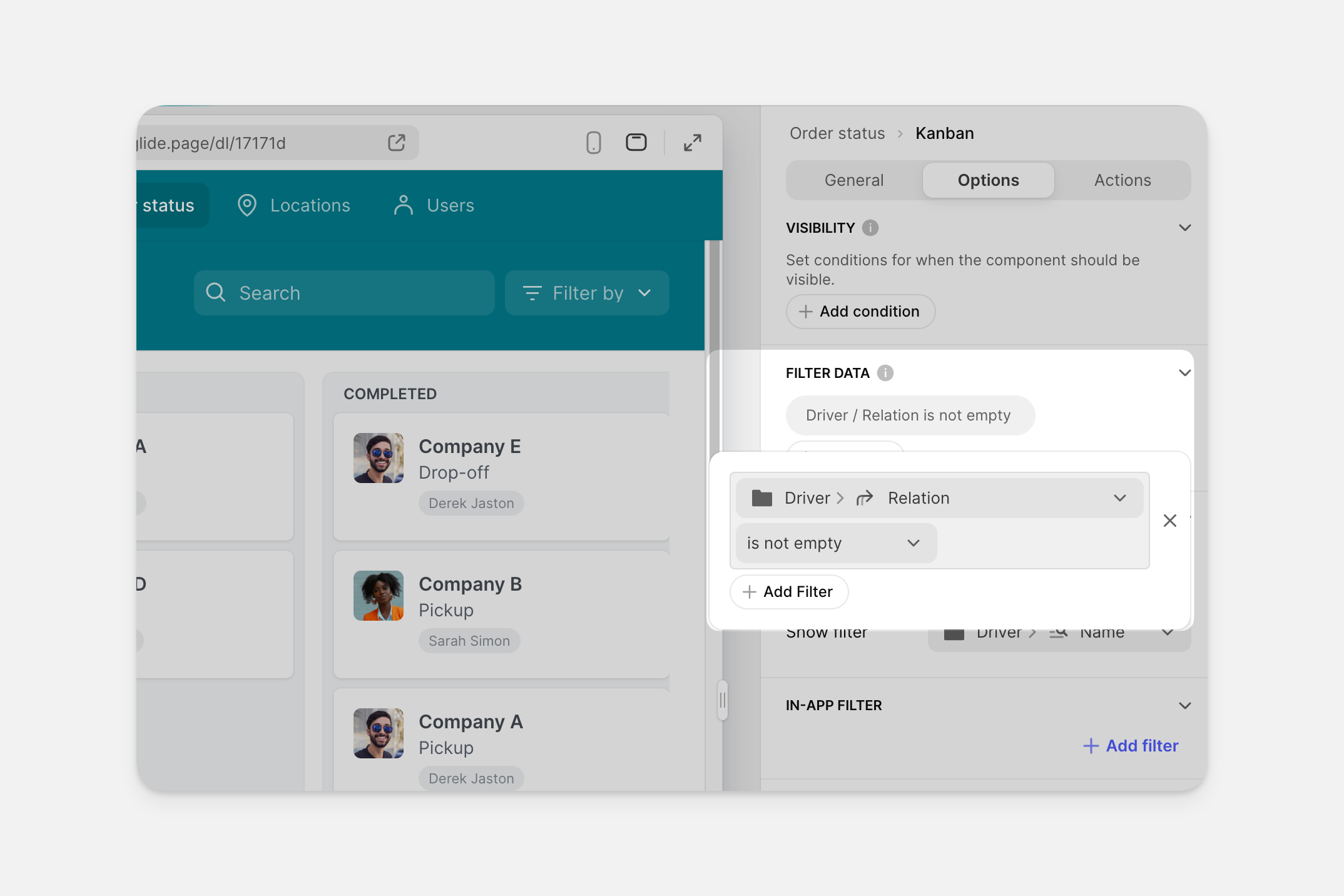 Filtering for manager status.