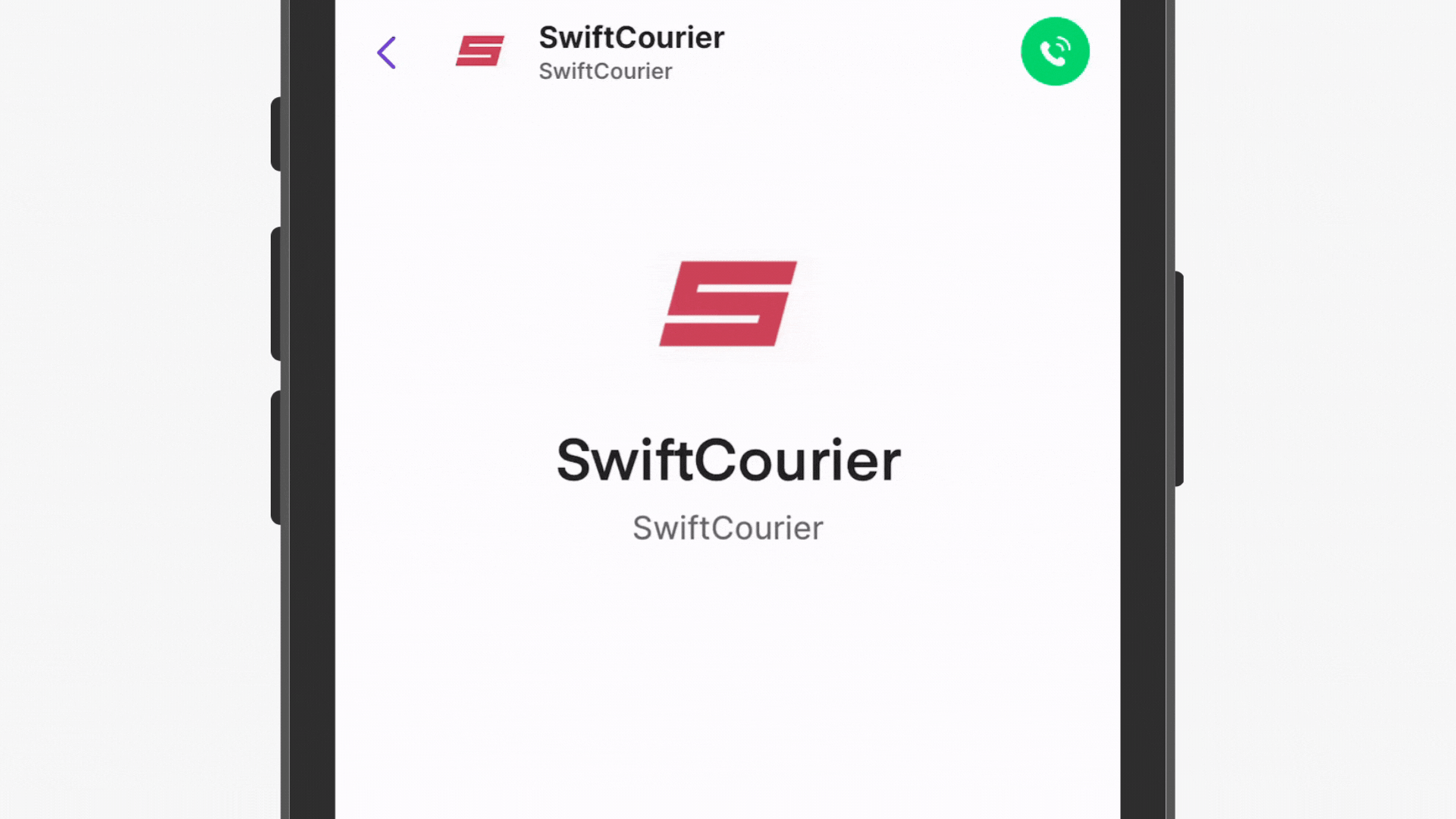 A text being sent to the courier.