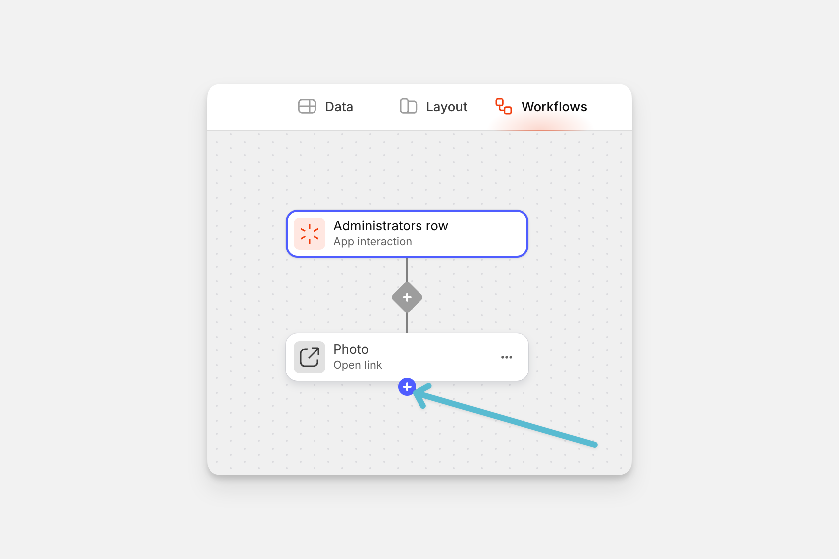 Adding a step to a workflow.