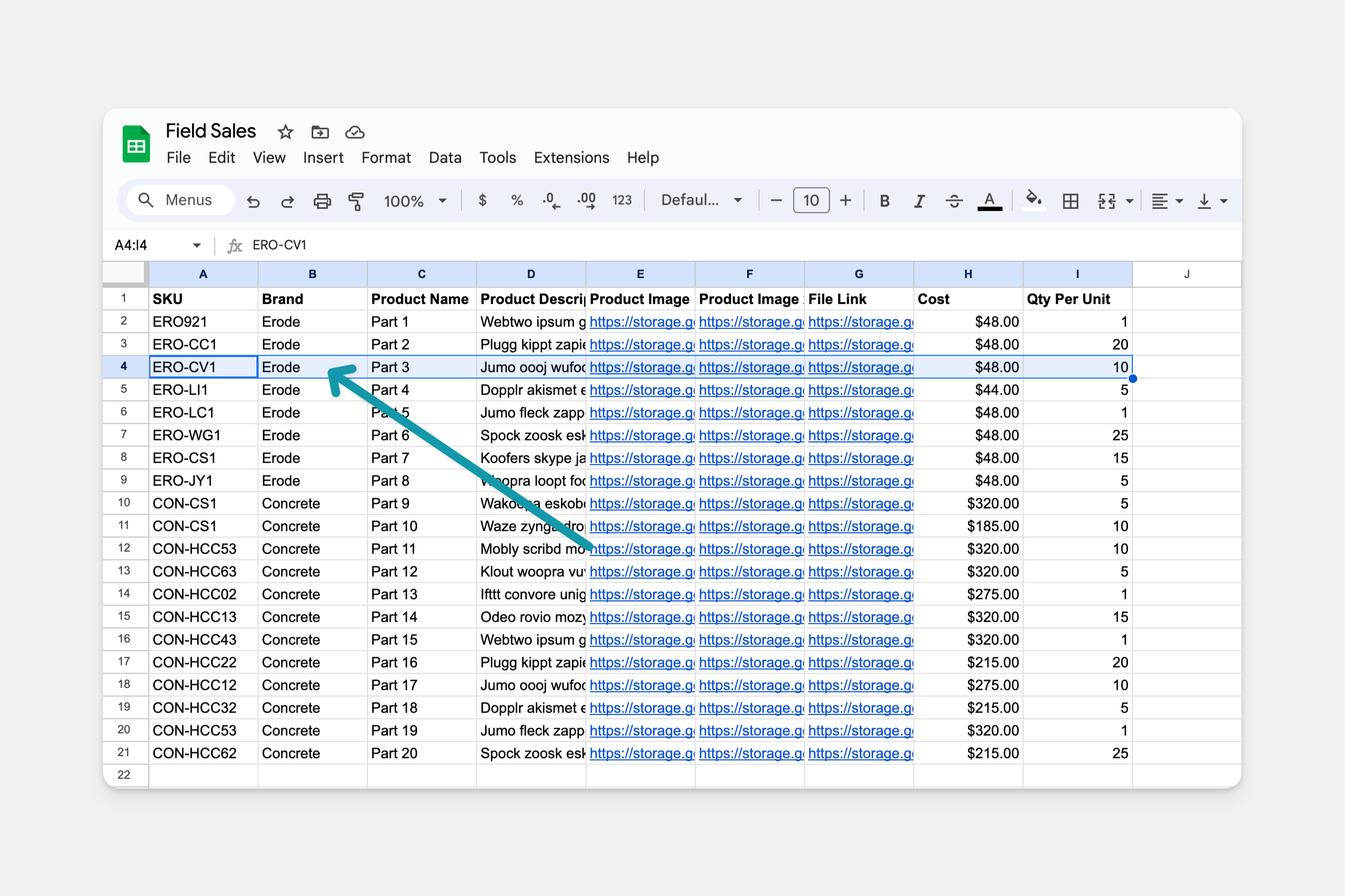 Google Sheet Row IDs
