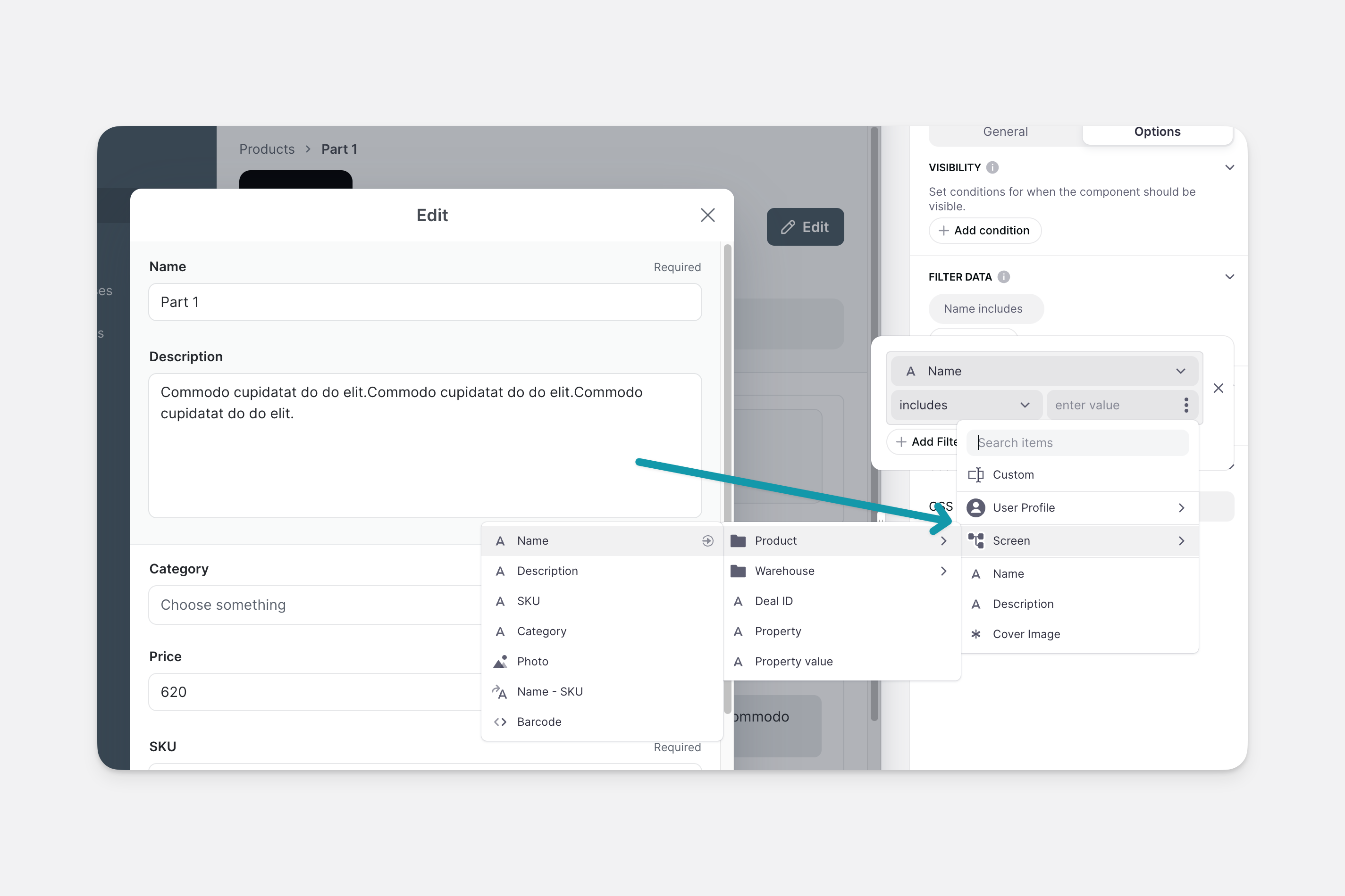 Screen Value Example 1
