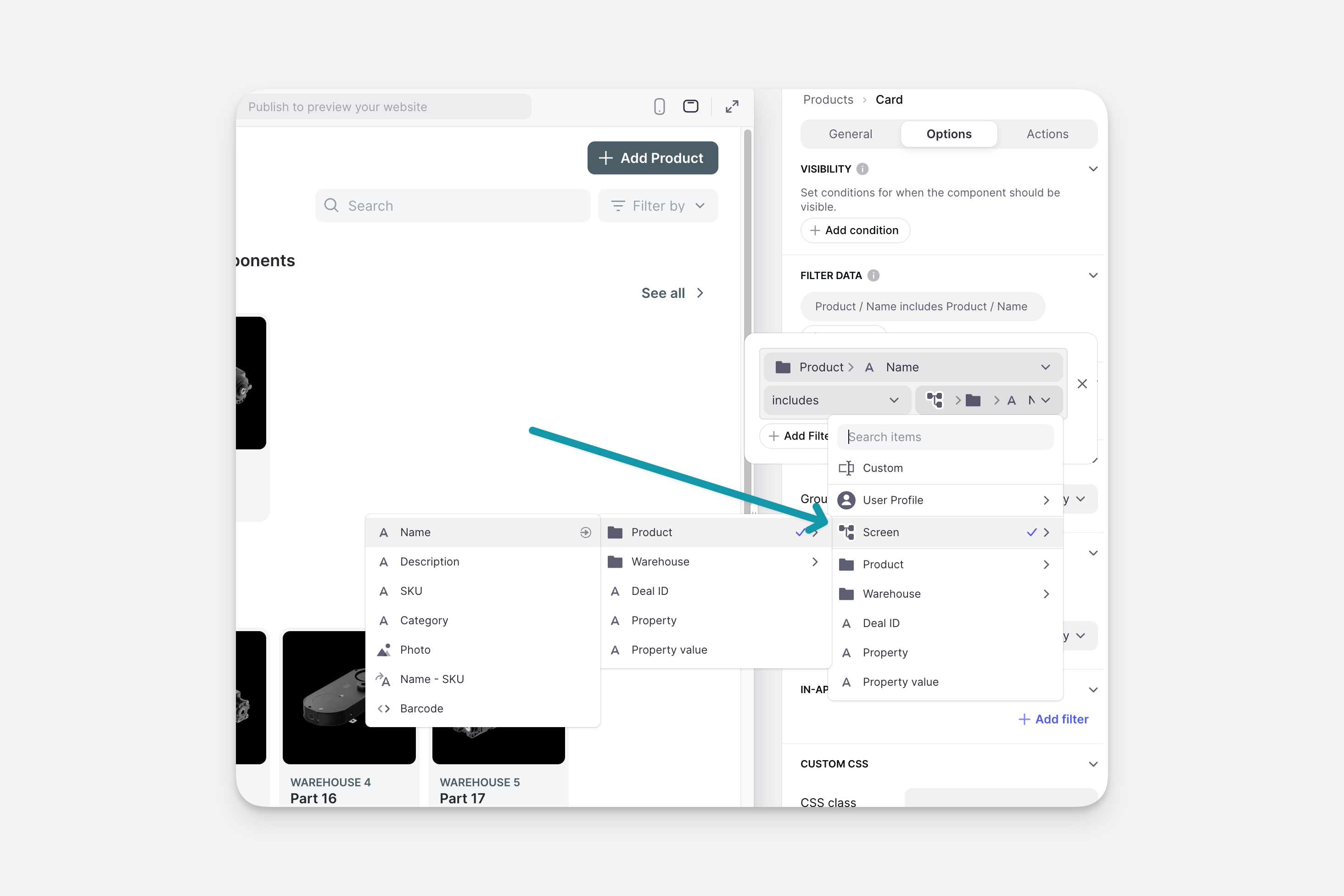 Field Sales Screen Values Example