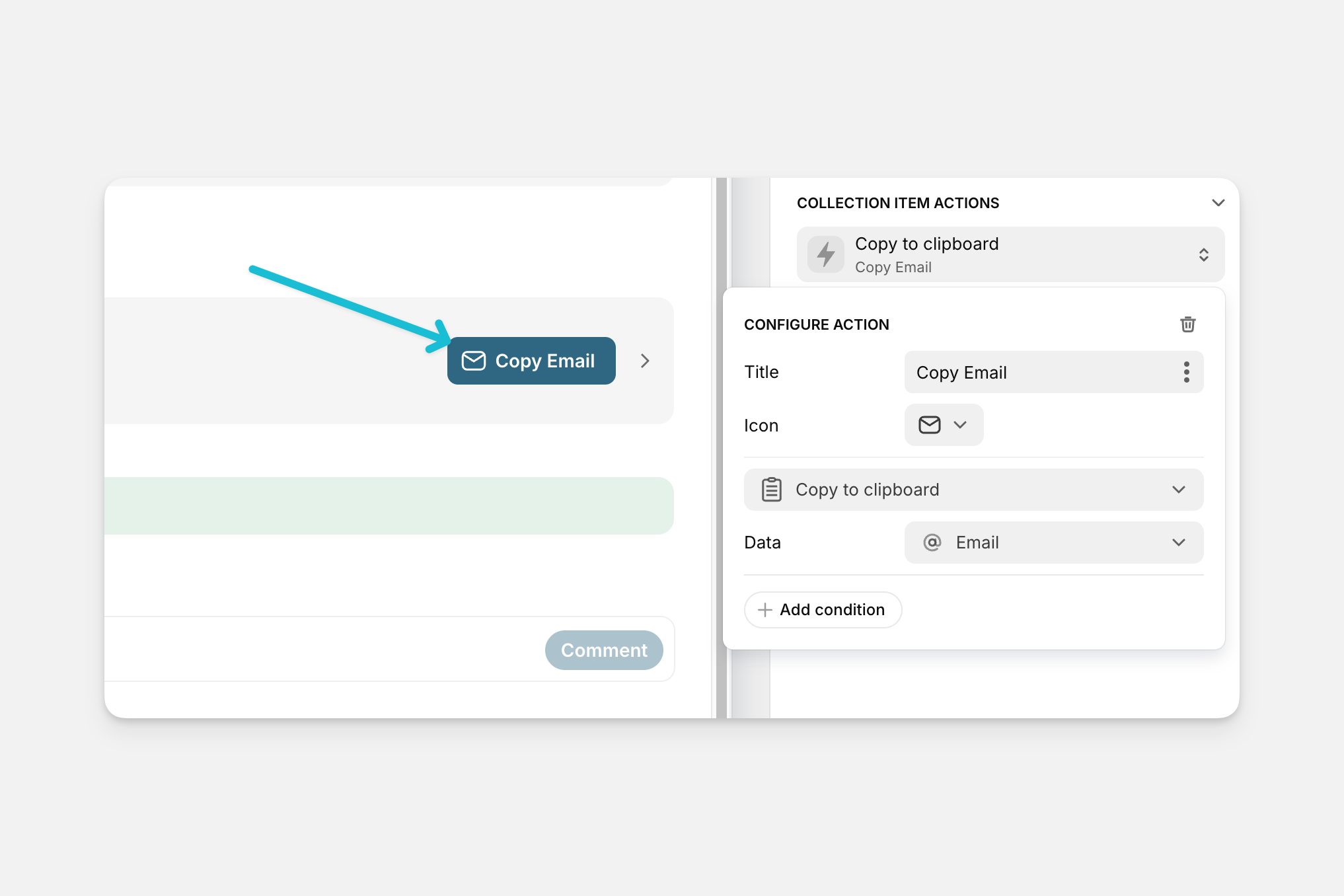 Copy to Clipboard Configuration
