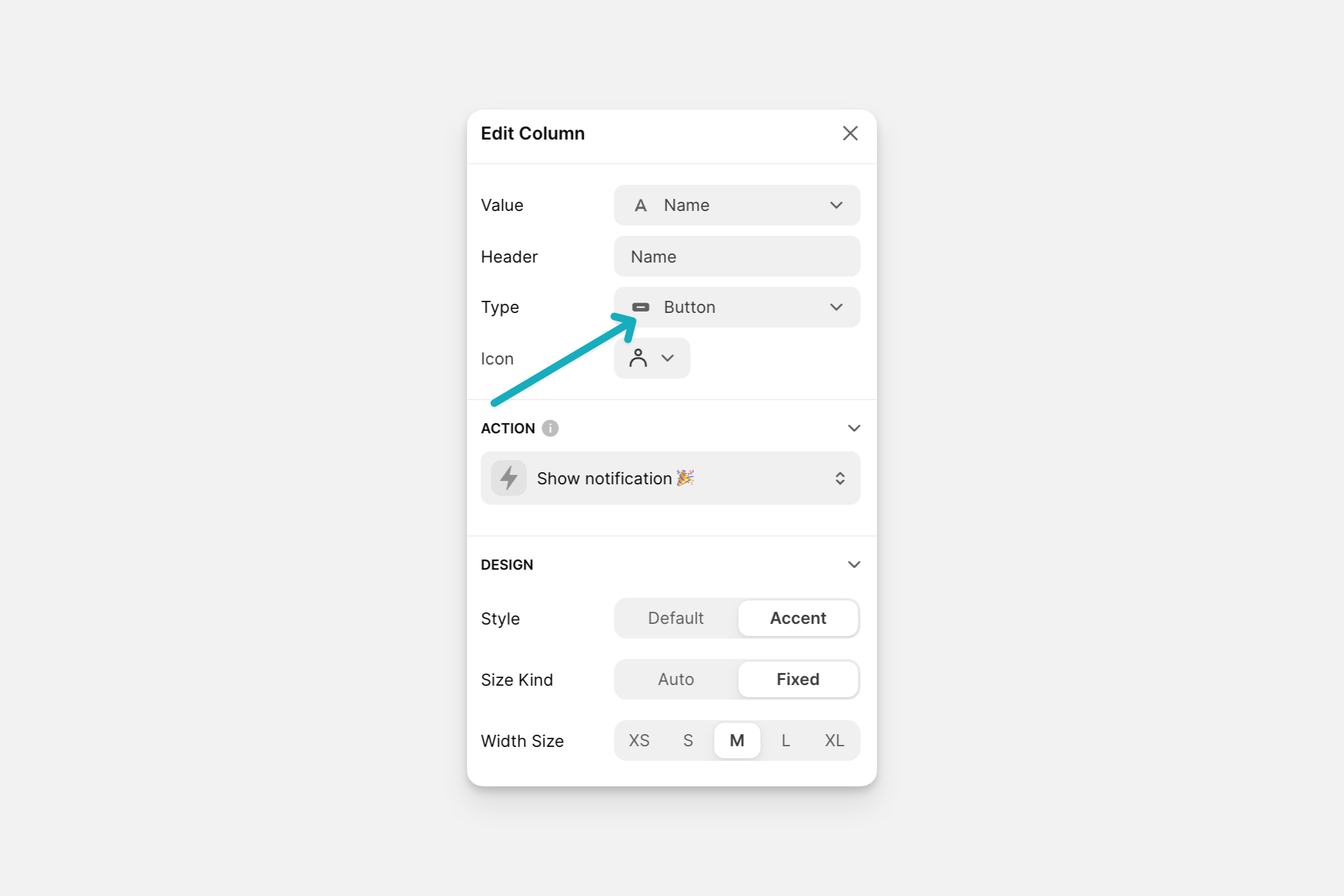 Table - Button