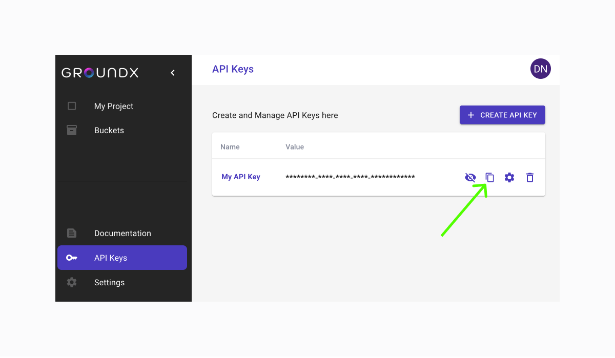 Copy Your API Key Copy Your API Key