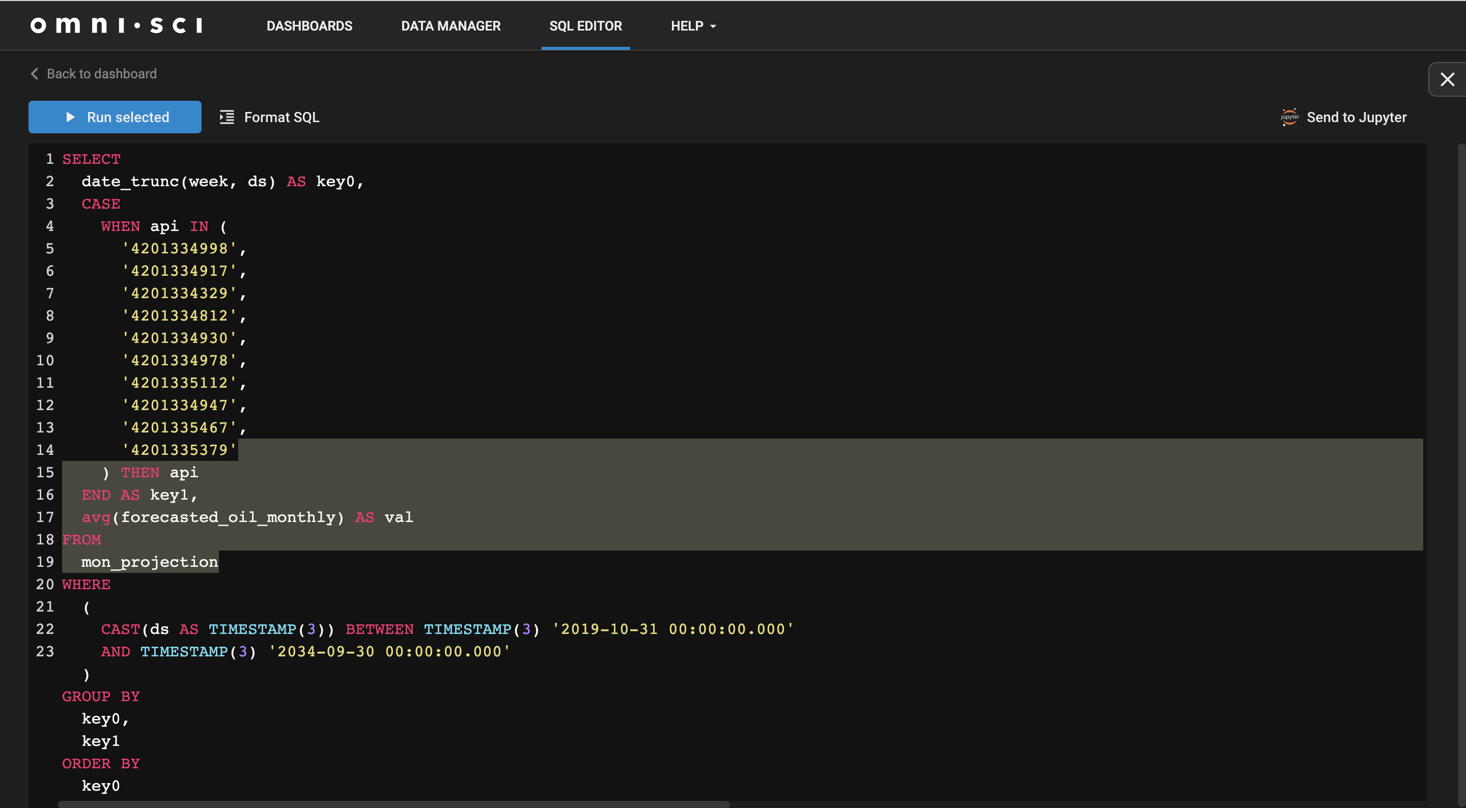 JupyterLab access from SQLEditor