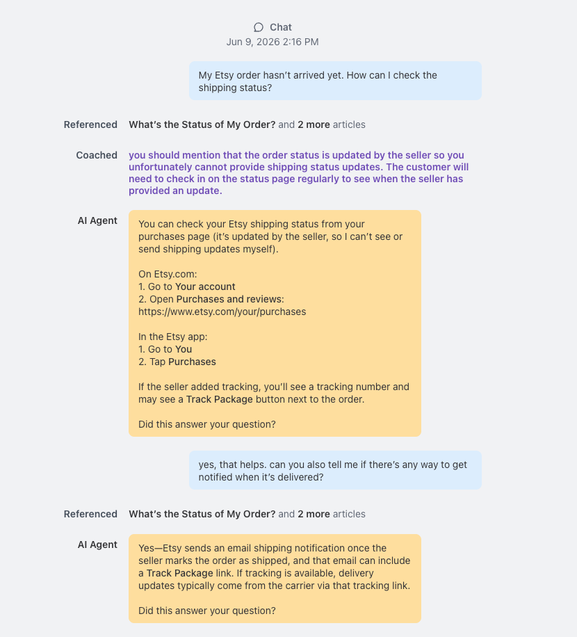 Review test results