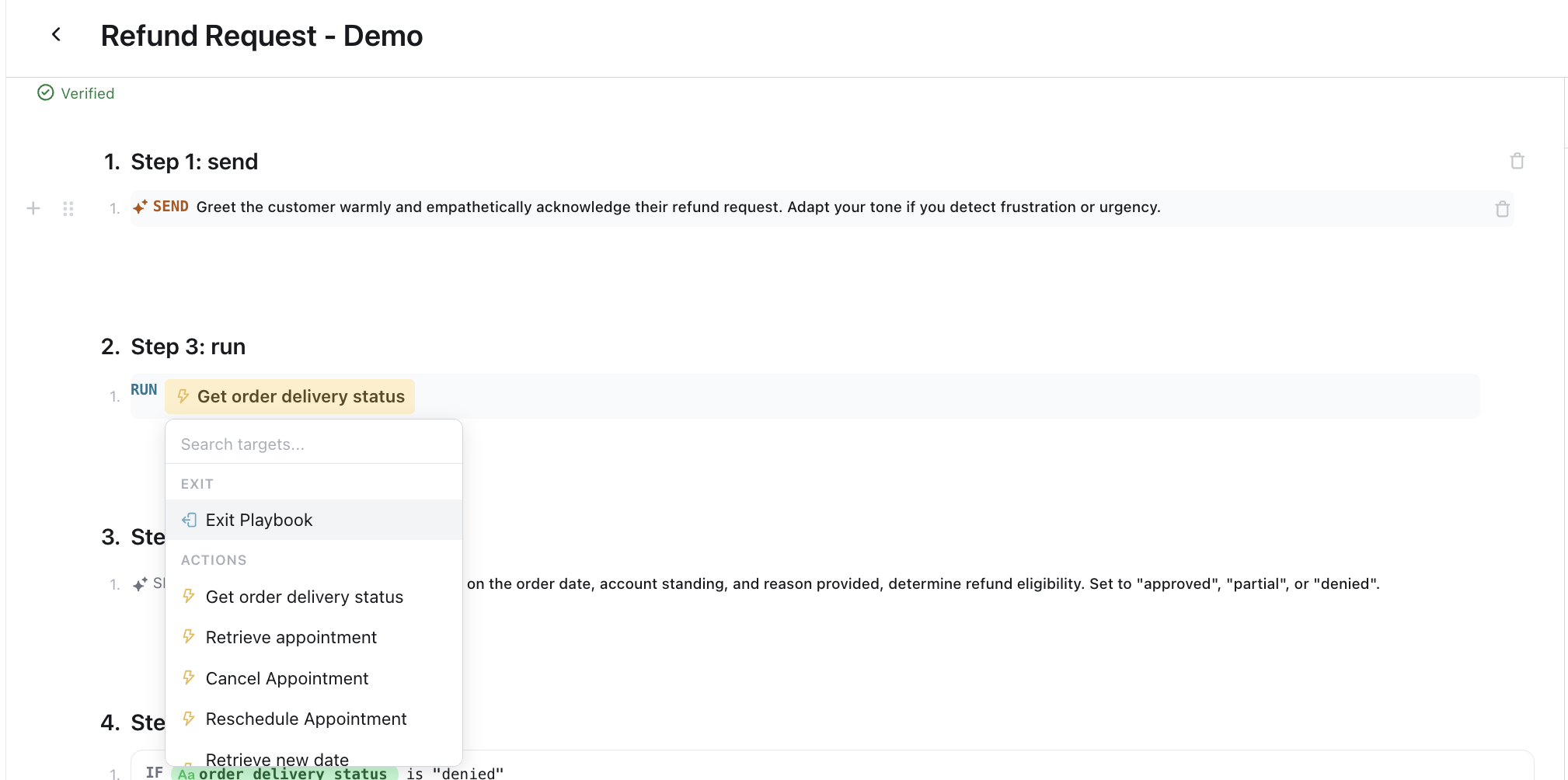 Playbooks: Actions and Handoffs