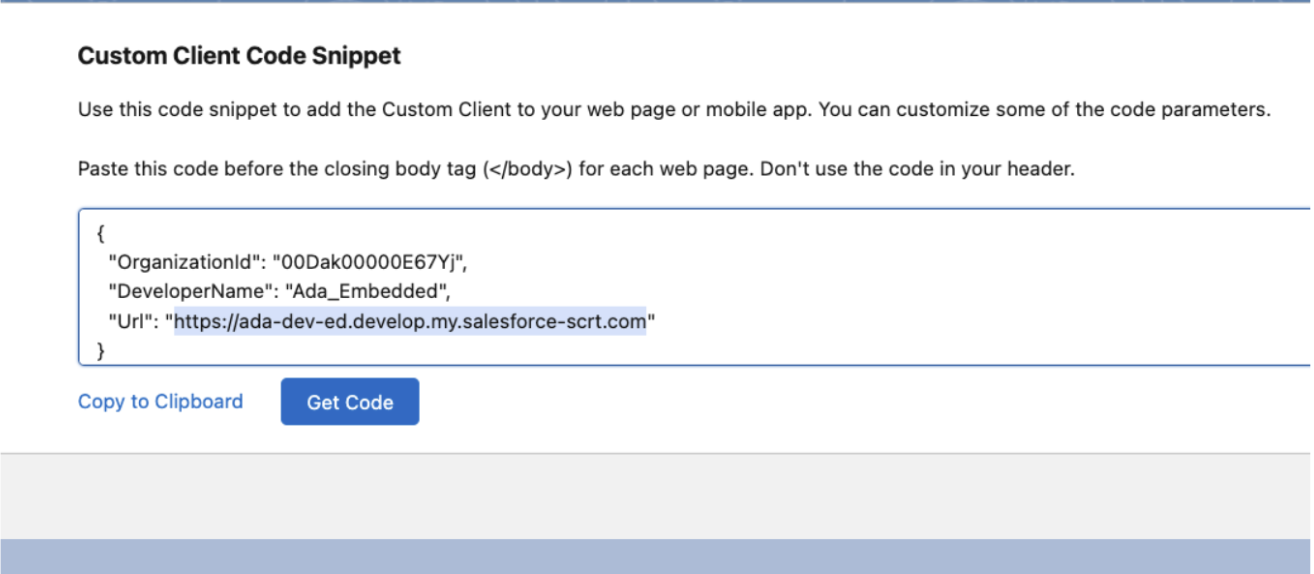 Code snippet