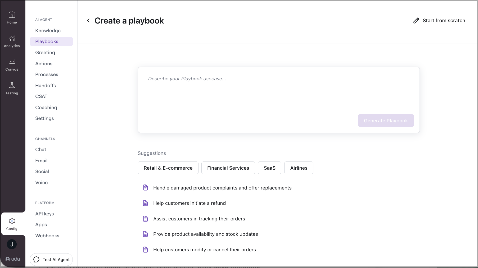 Generate a Playbook