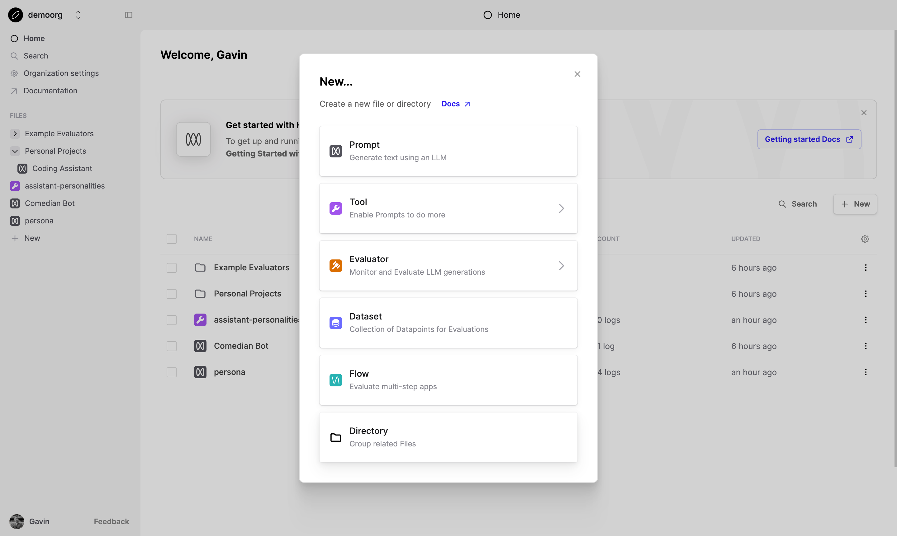 Creating a new directory