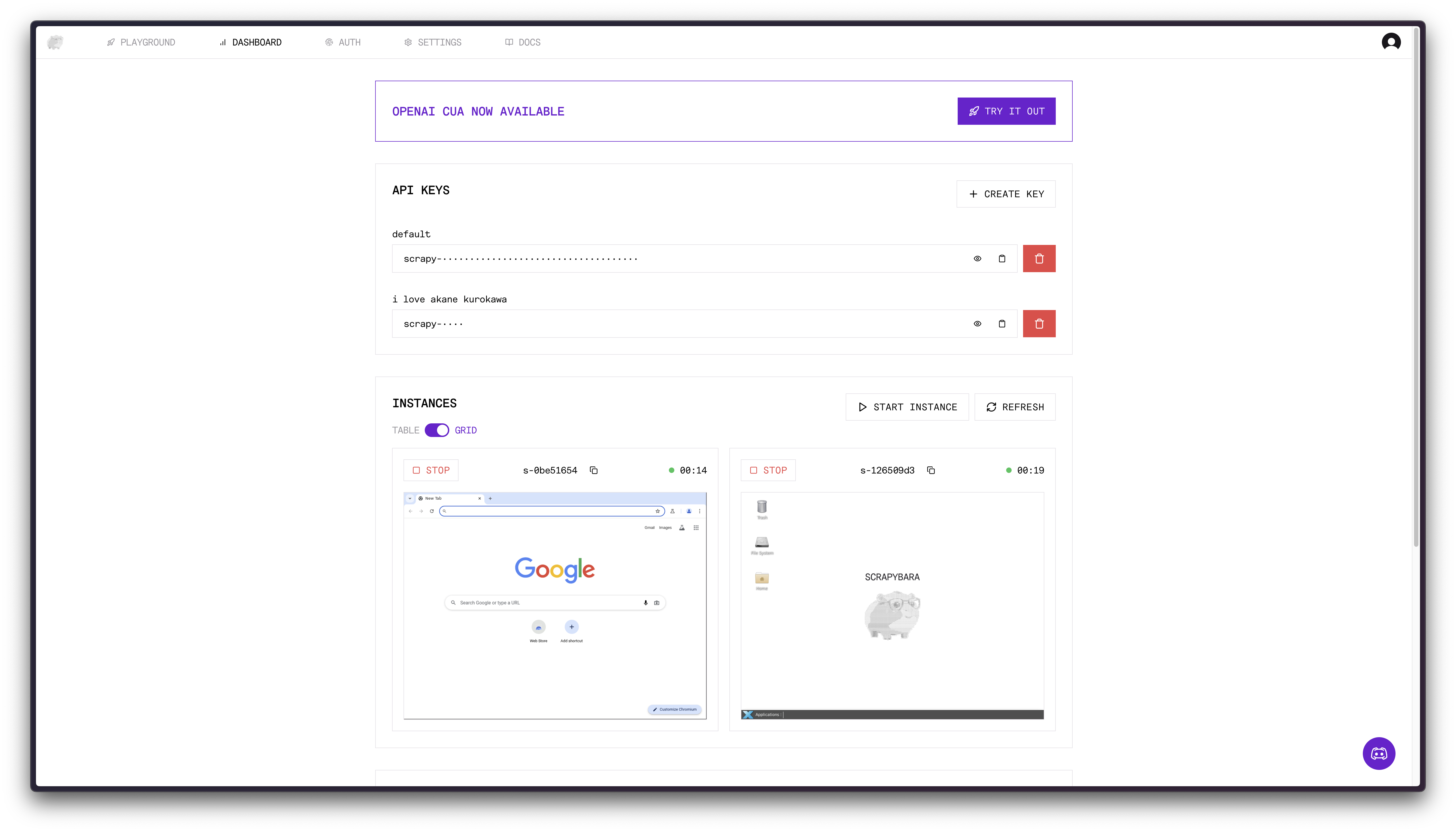Dashboard