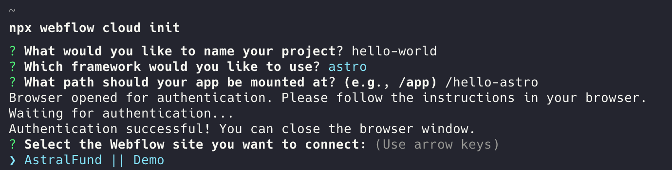 Webflow CLI