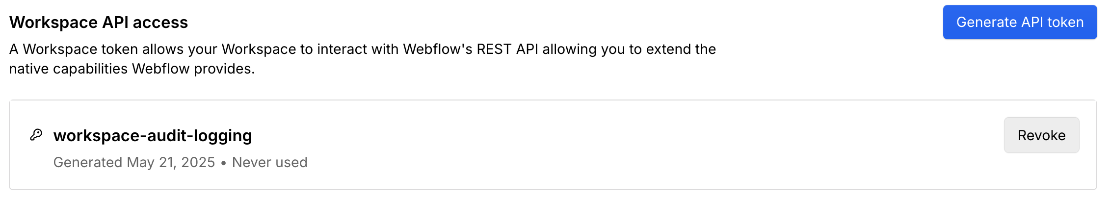 Revoke token