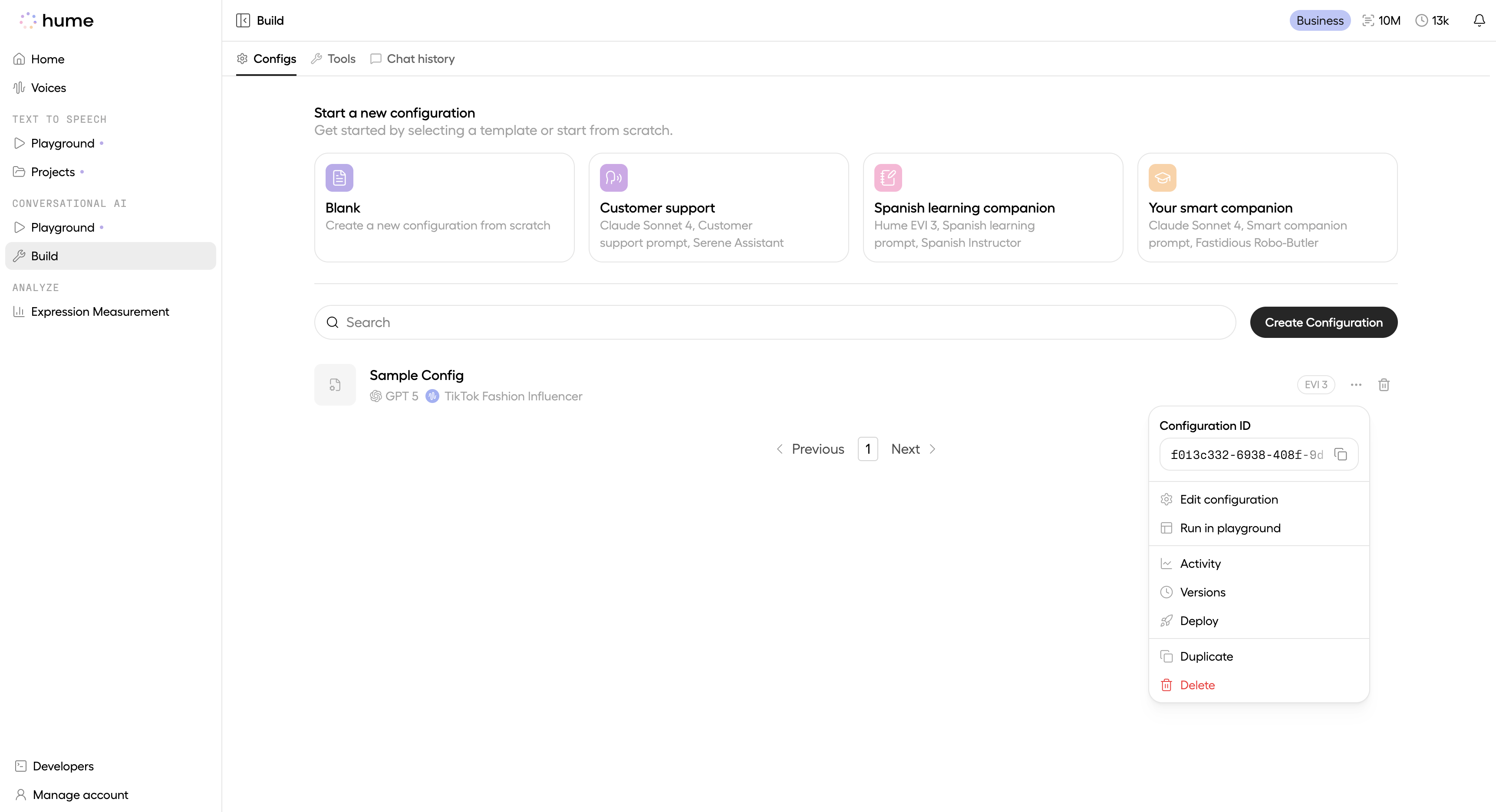 Configuration ID
