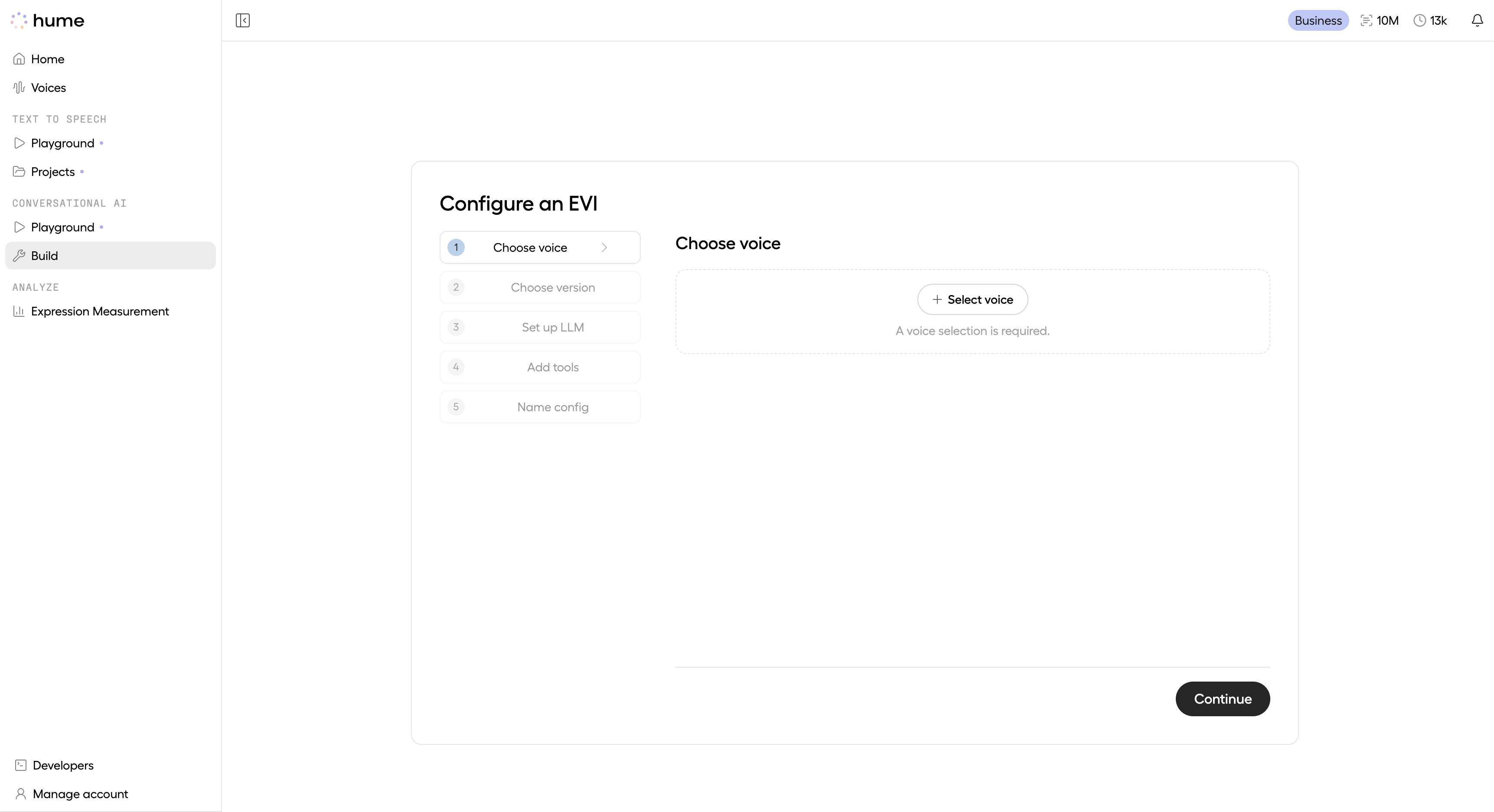 Create a configuration called Weather Assistant Config in the Hume portal