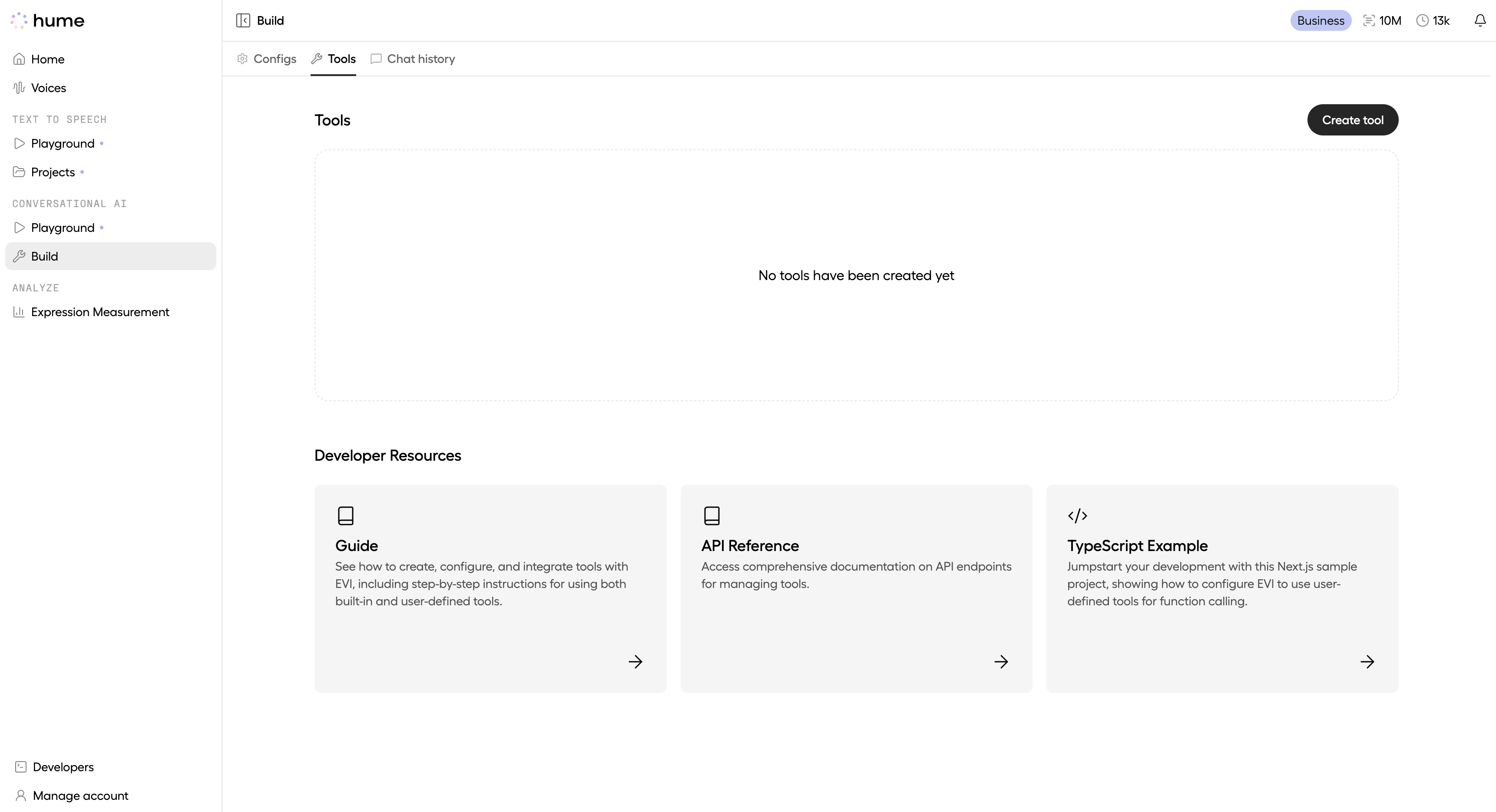 EVI Tools page