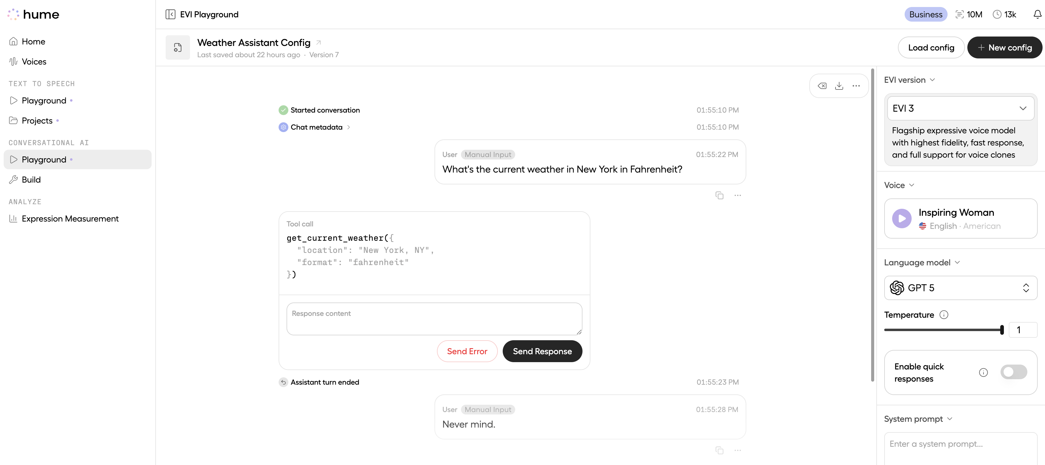 User signals they want to cancel a function call