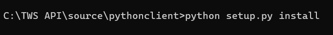 setup.py install command.