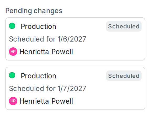 A flag with multiple changes scheduled.