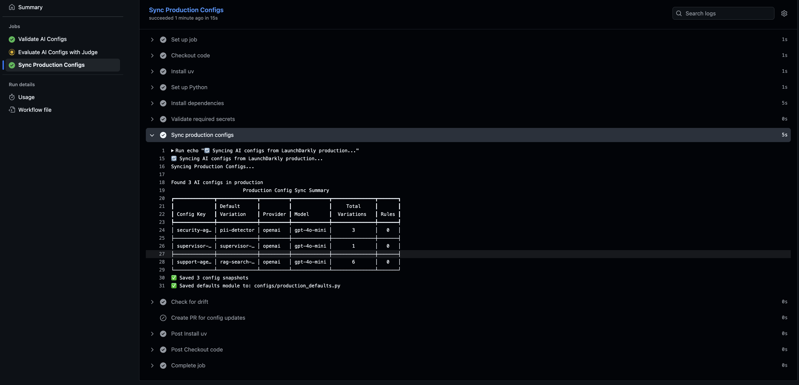 GitHub Sync Configs