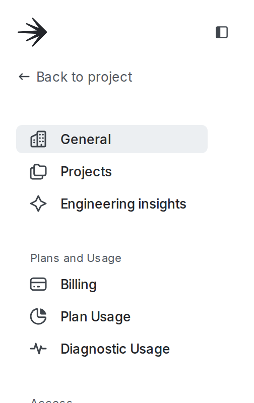 "Engineering insights" in the left sidebar of the LaunchDarkly user interface.