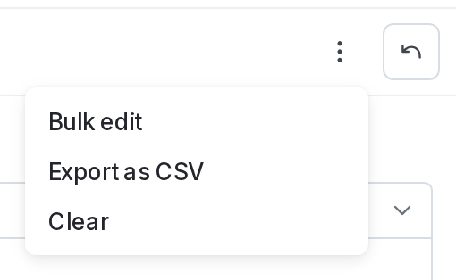 The overflow menu for the individually targeted contexts.