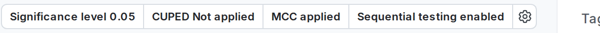 An experiment's CUPED status.