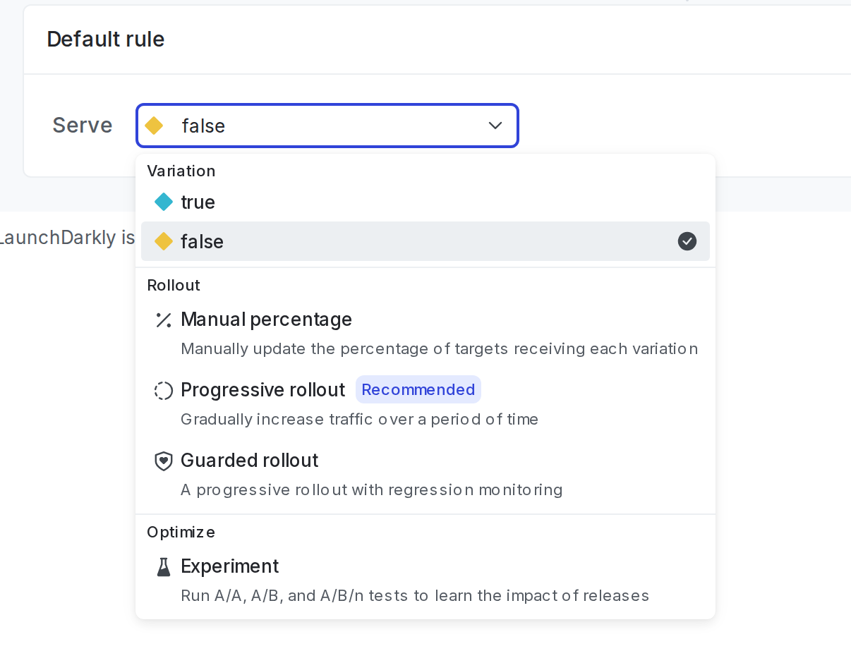 The configuration options for a flag's targeting rule.