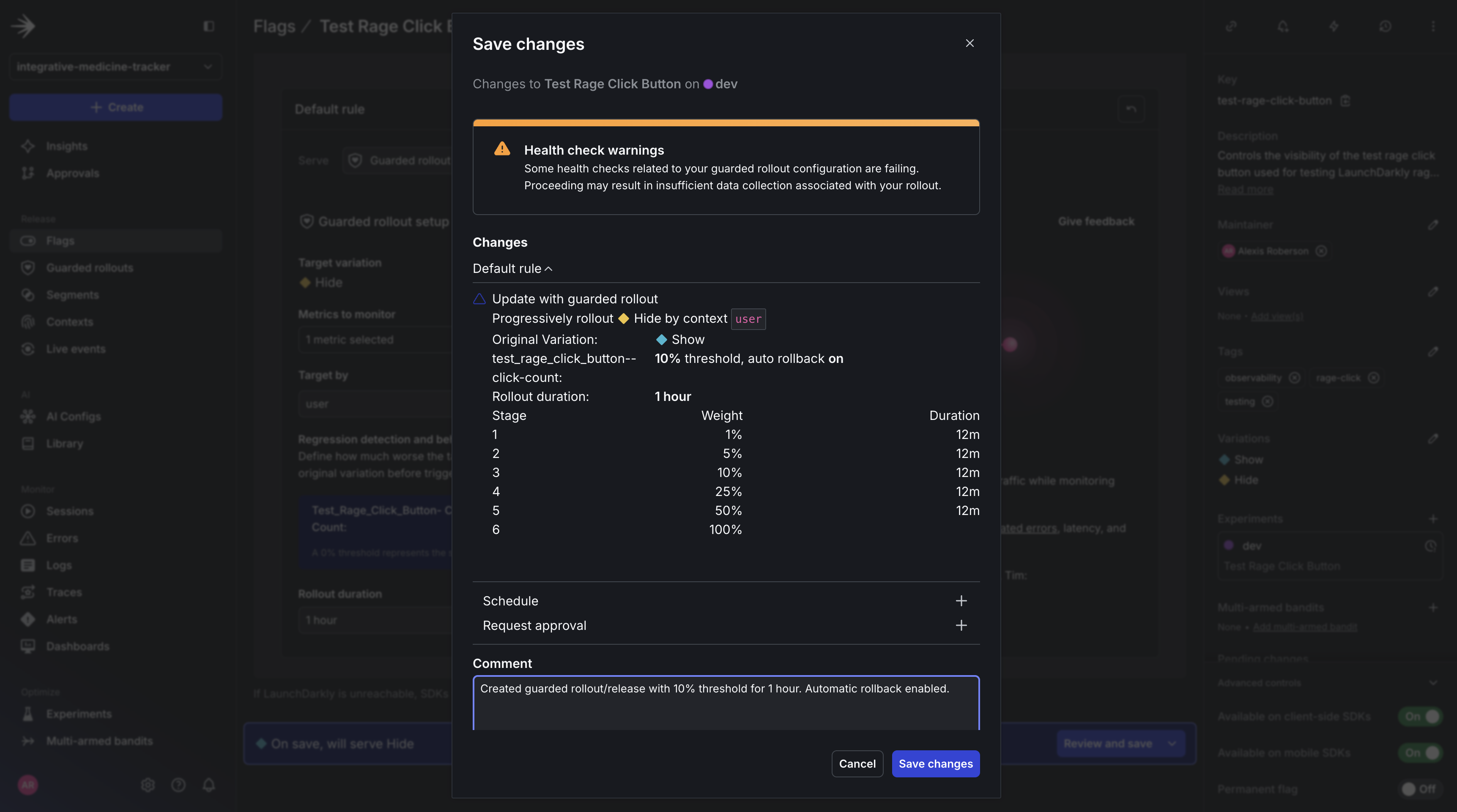 Save Guarded rollout changes.