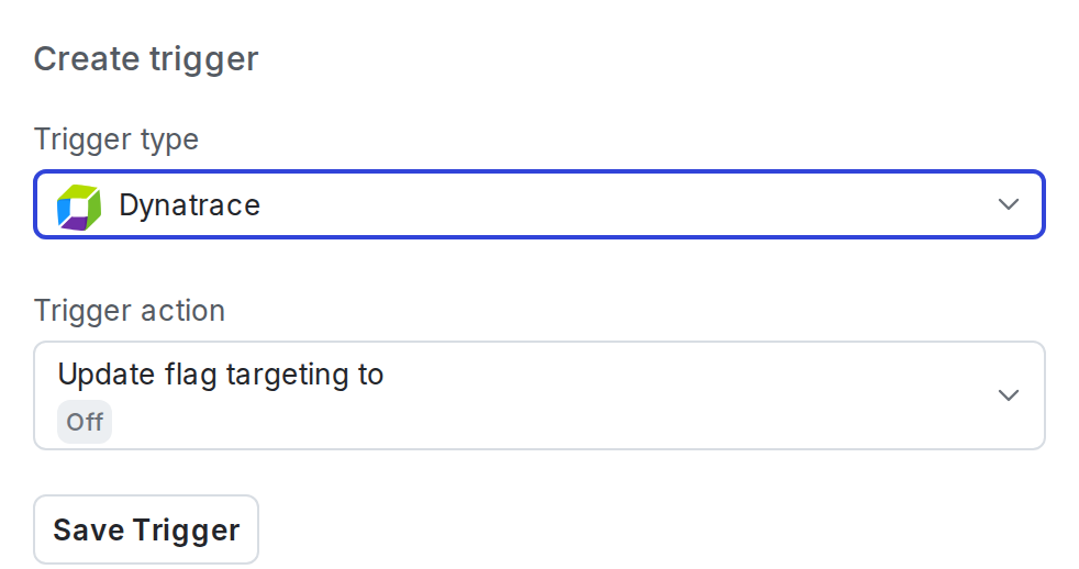 The "Create trigger" dialog box.