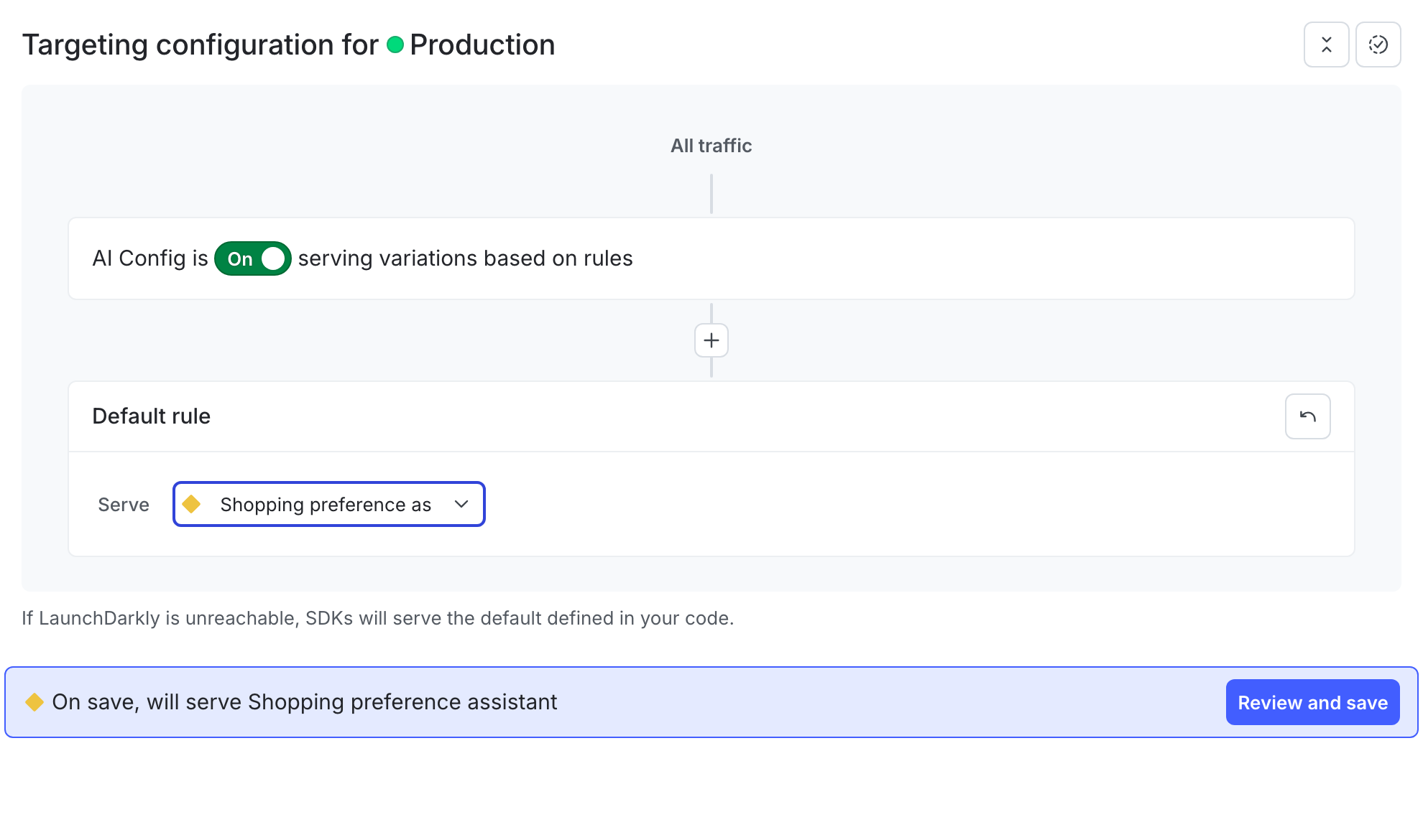 The default rule in your AgentControl config.