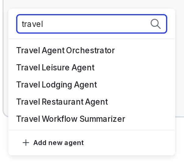 Select an agent for a new node.