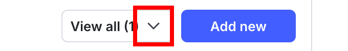 The expand arrow for an integration.