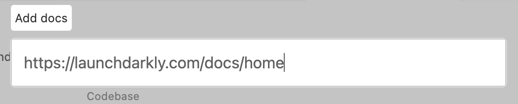 The add docs form.
