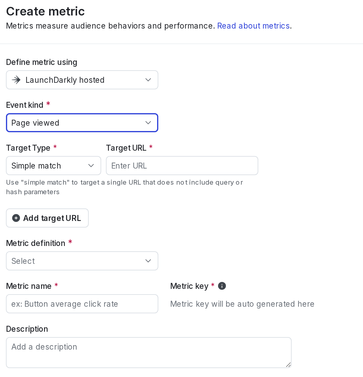 A page viewed conversion metric.