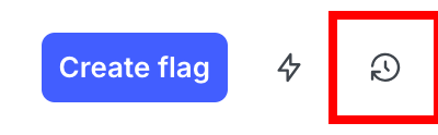A portion of the Flags list, with the clock icon highlighted.