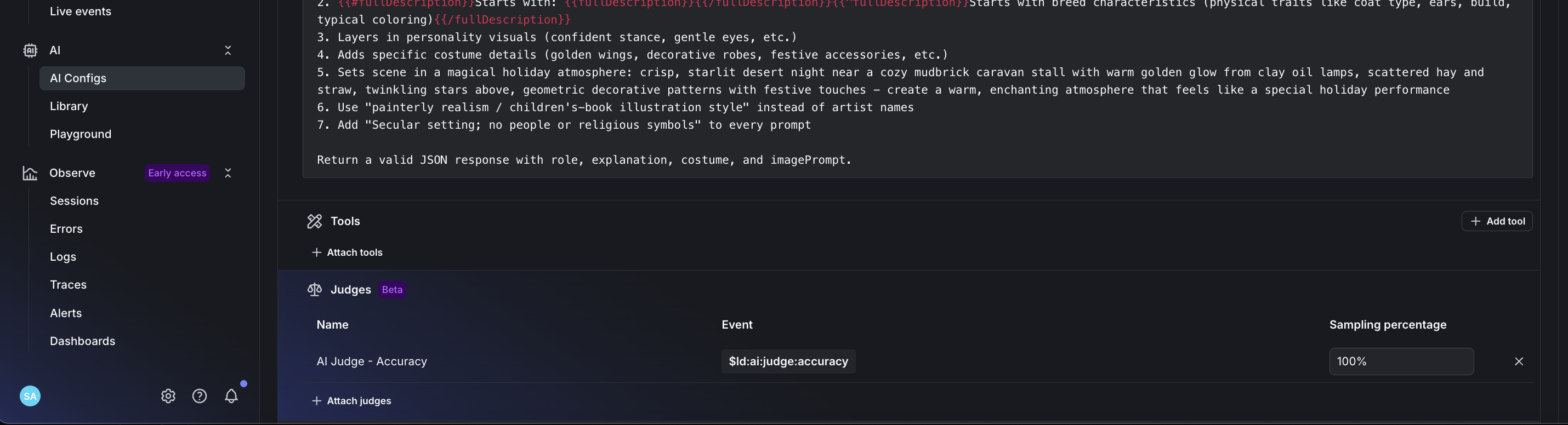 Configure Judges