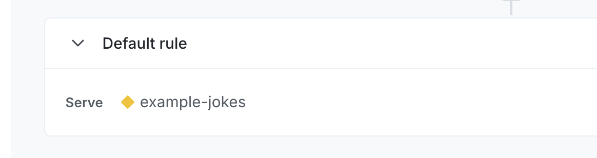 A config's default rule.