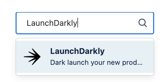 The "Find Power-Up" search box with "LaunchDarkly" entered.
