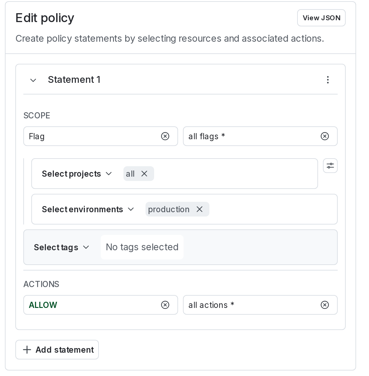 The policy editor.