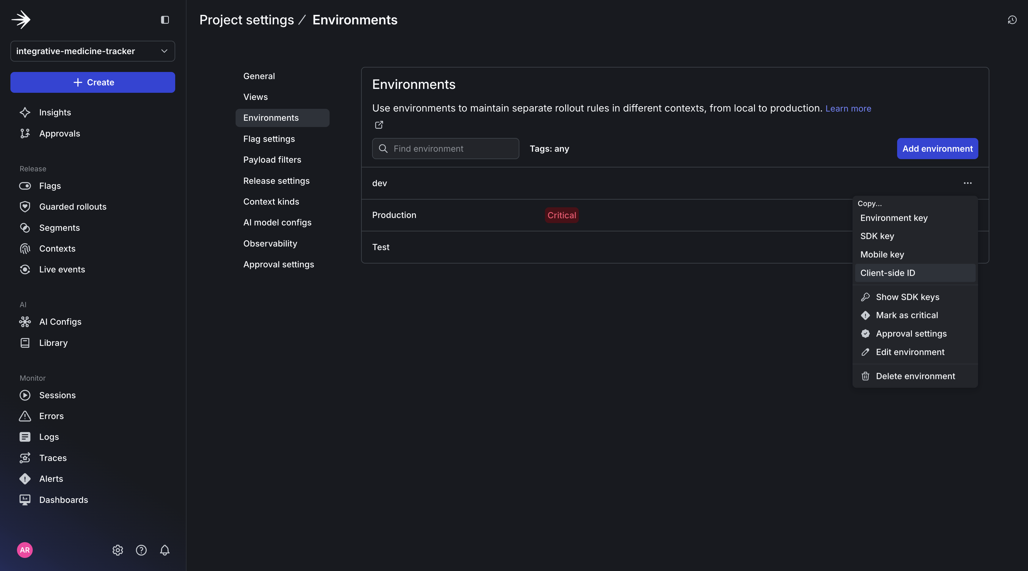 Image of Grabbing Client ID from UI.