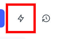 The Contexts list with the bolt icon called out.