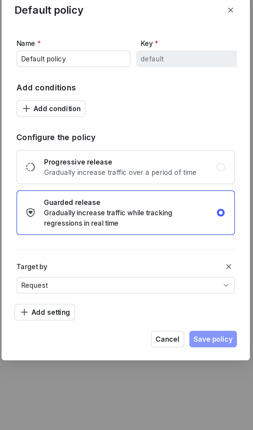 The default release policy.