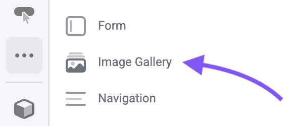 Screenshot of registered component icons