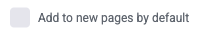 Add snippets to new pages