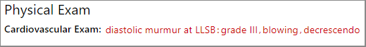 Murmur Details in the Note