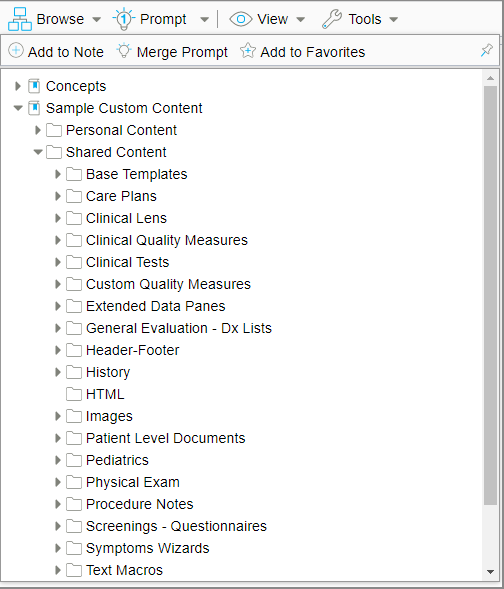 Shared Content Library