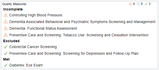 Quality Measure Status