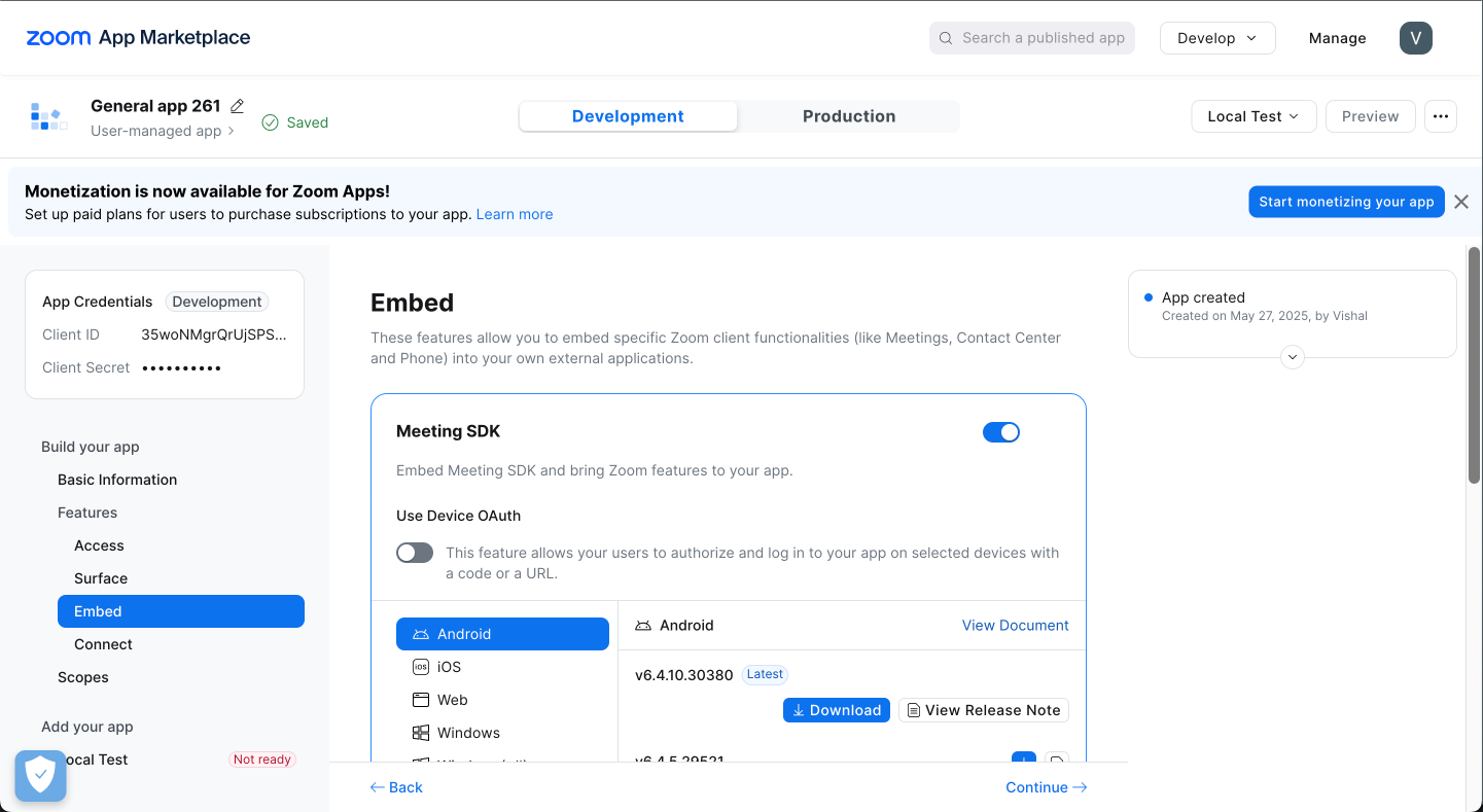 Enable Recording SDK